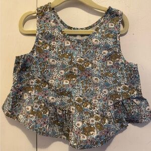 Floral Sleeveless Peplum Top